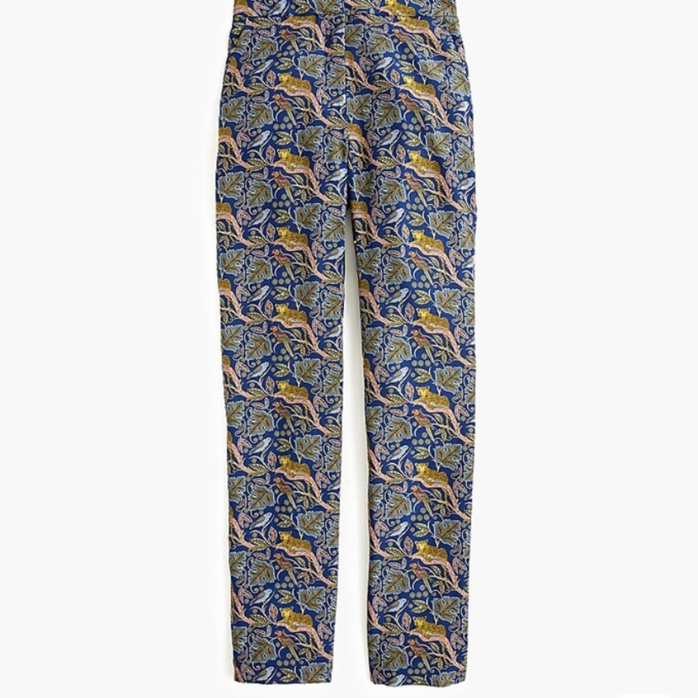 J Crew silk pant - Botanical Cheetah